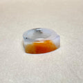 Natural Type-A Burmese Red Jade Saddle Ring – Rare Red & White Jade – Size 9.25