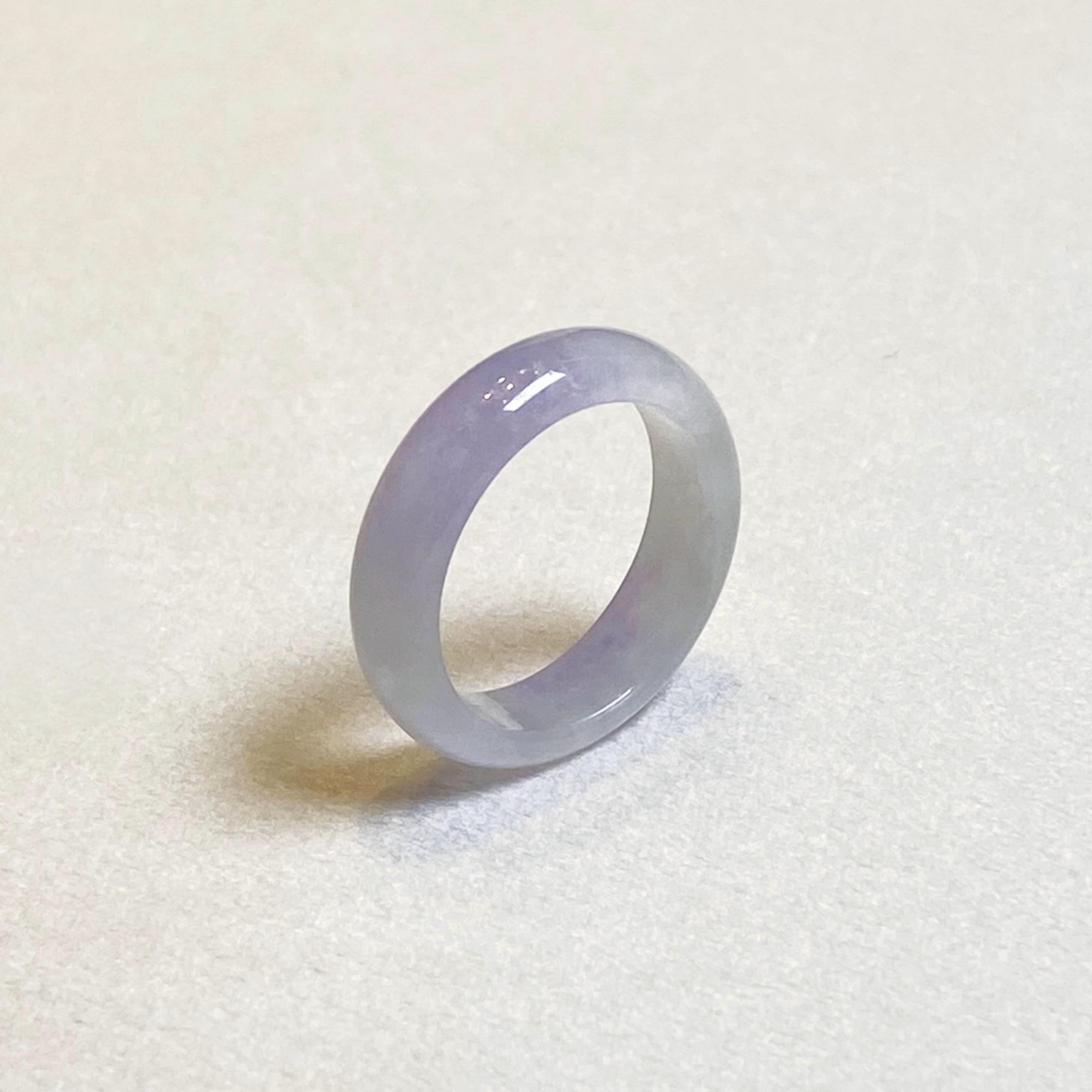 US 8 Gransky Purple Jade Ring - Handcrafted Natural Grade-A Jadeite