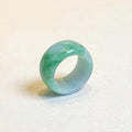 Apple Green Jadeite Ring US 9.5 – Wide Band Natural Type A Burmese Jade