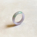 Gransky Handmade Genuine Jadeite Type A Green & Purple Jade Ring Size 7.5 & 8.75