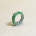 Apple Green Wide Band Jadeite Ring US 8.75 – Natural Type A Burmese Jade