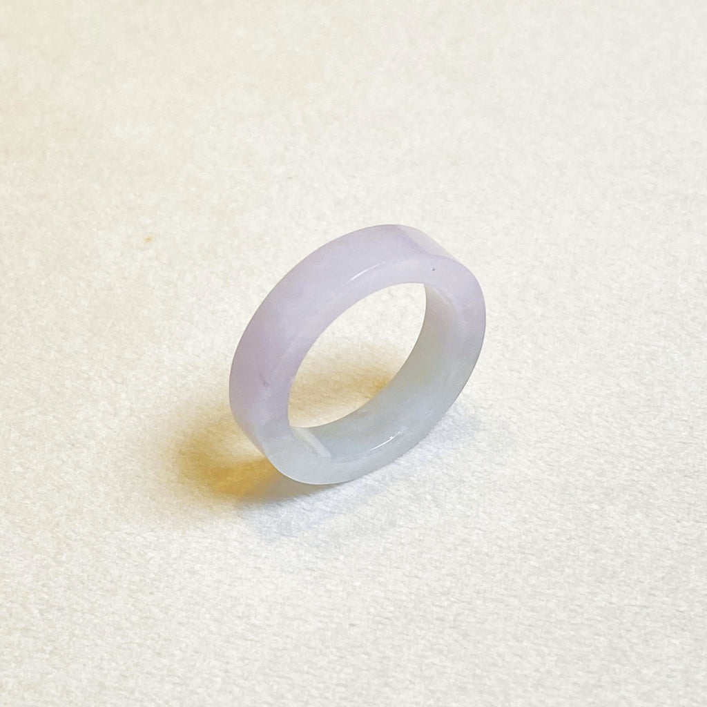 US8.5 Gransky Handmade Genuine Purple Jade Ring - Type A Genuine Jadeite