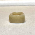 Brown Wide Band Jade Ring - Size US 8, Smooth Vibrant Brown, Minimalist Elegance