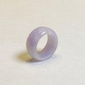 US 6.5 Gransky Minimalist Purple Jadeite Ring - Handmade Natural Jade