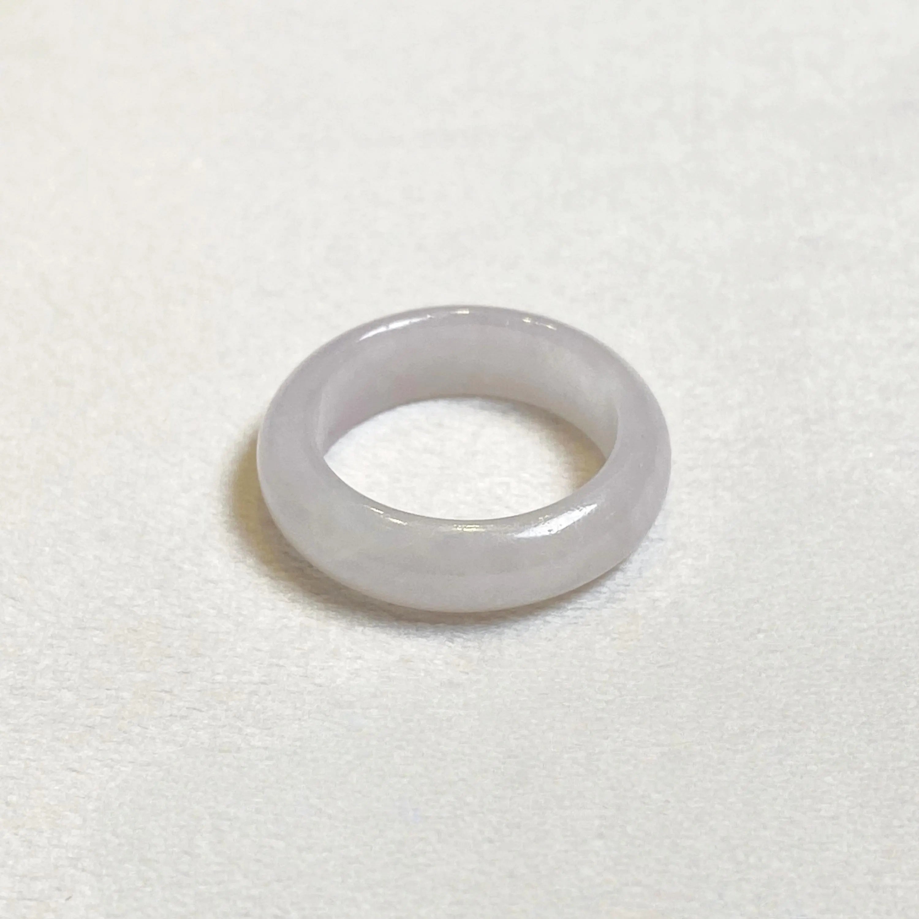 Gransky US 8 Purple Jade Ring - Handmade Genuine Type-A Jadeite