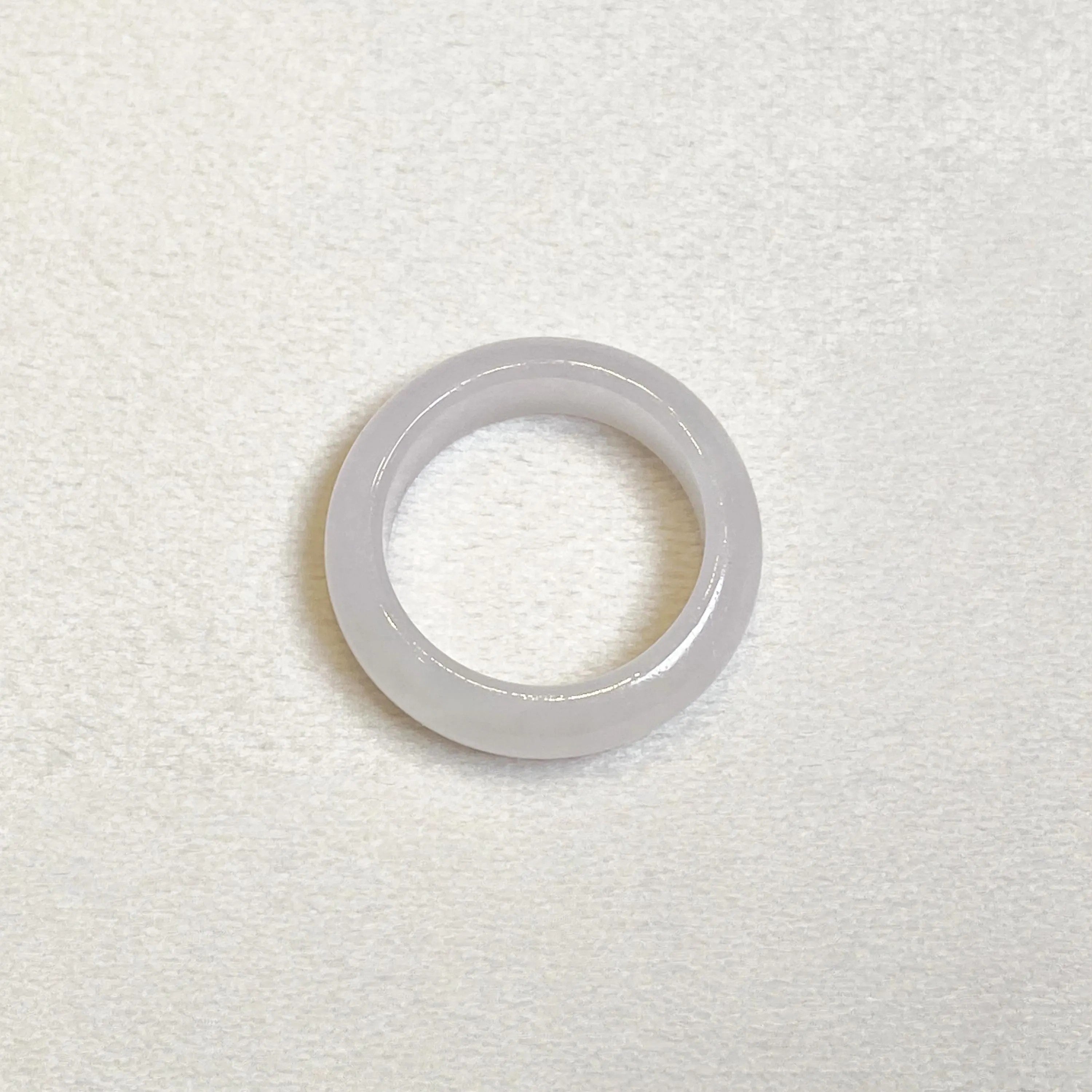 Gransky US 8 Purple Jade Ring - Handmade Genuine Type-A Jadeite