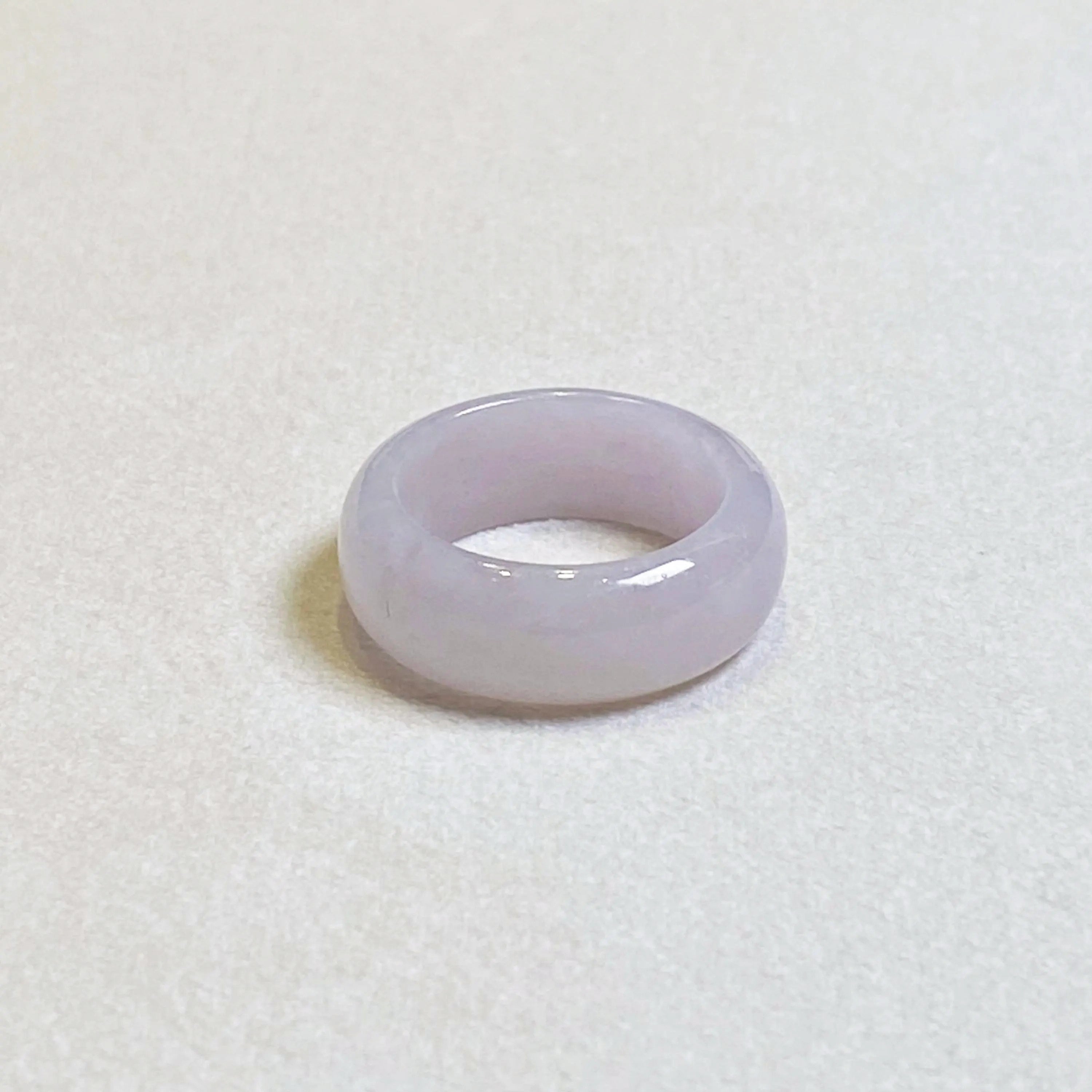 Size US 8.75 Purple Burmese Jade Ring - Type A Natural Jadeite