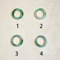 US 7 Gransky Natural Untreated Smooth Green Band Jade Ring