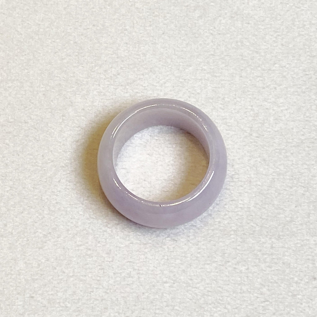US 6.5 Gransky Minimalist Purple Jadeite Ring - Handmade Natural Jade