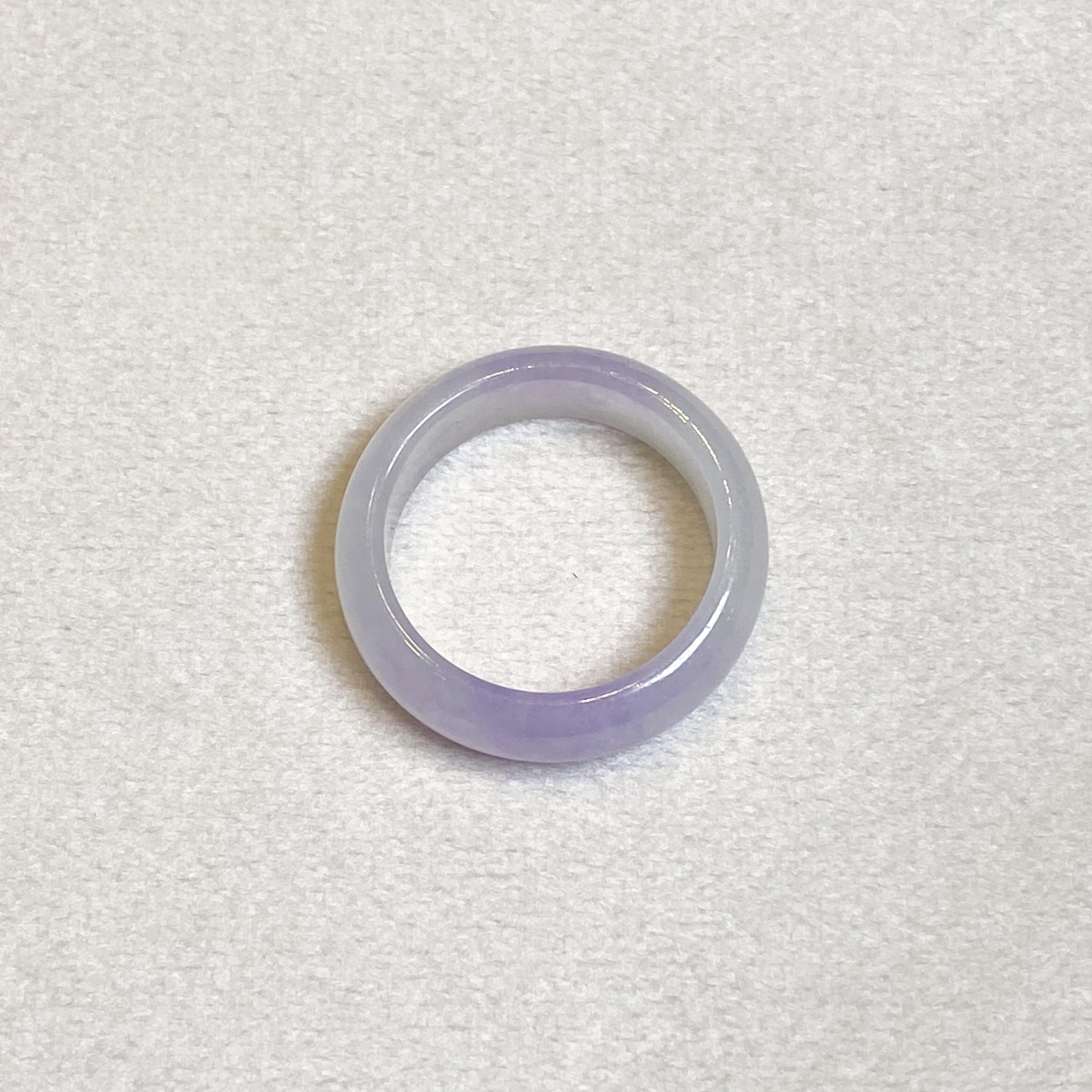 US 8 Gransky Purple Jade Ring - Handcrafted Natural Grade-A Jadeite