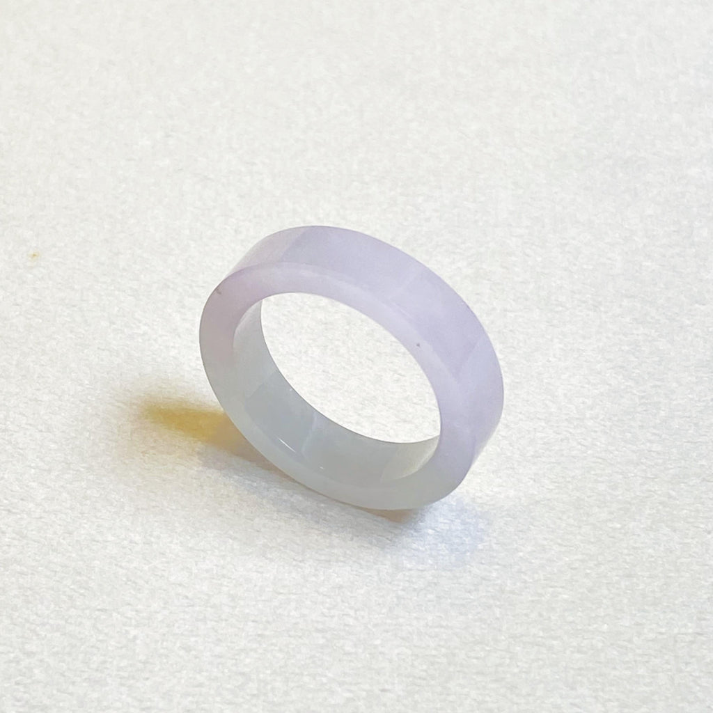 US8.5 Gransky Handmade Genuine Purple Jade Ring - Type A Genuine Jadeite