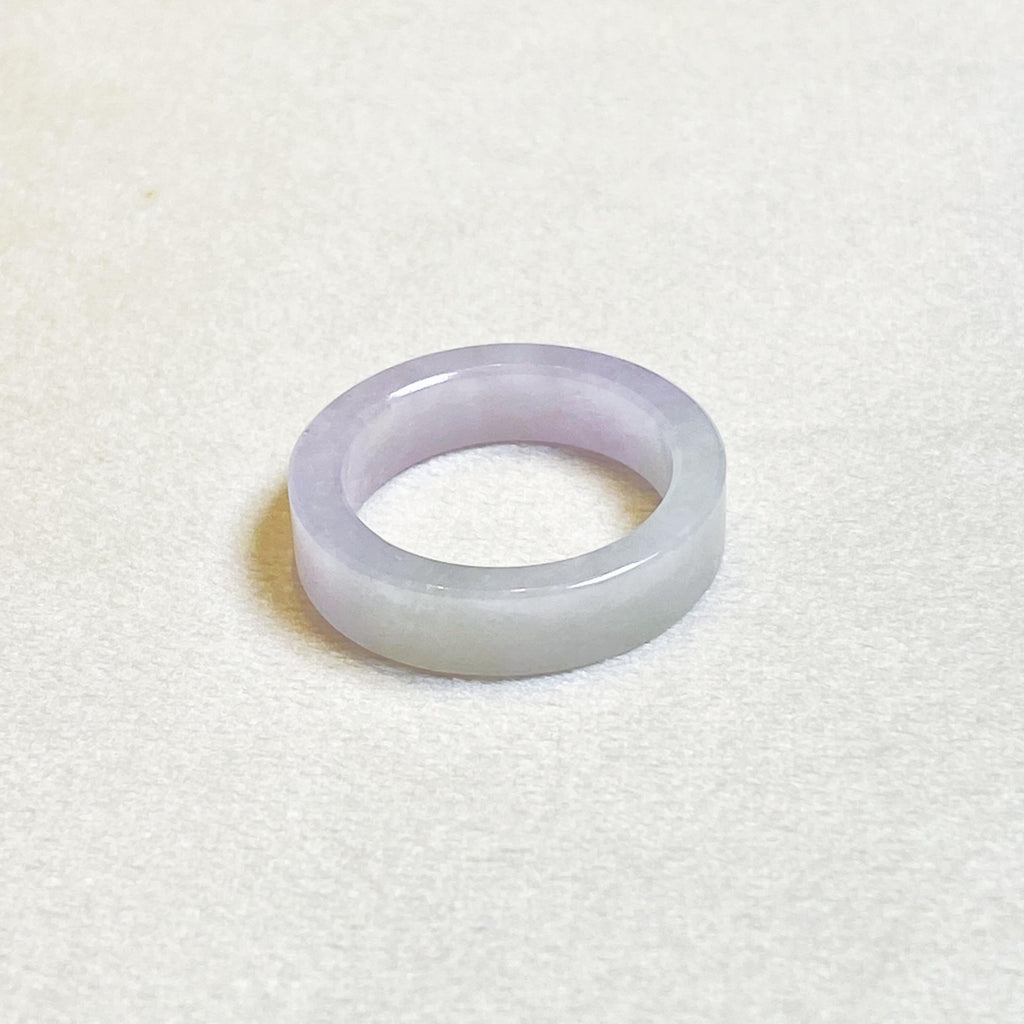 US8.5 Gransky Handmade Genuine Purple Jade Ring - Type A Genuine Jadeite