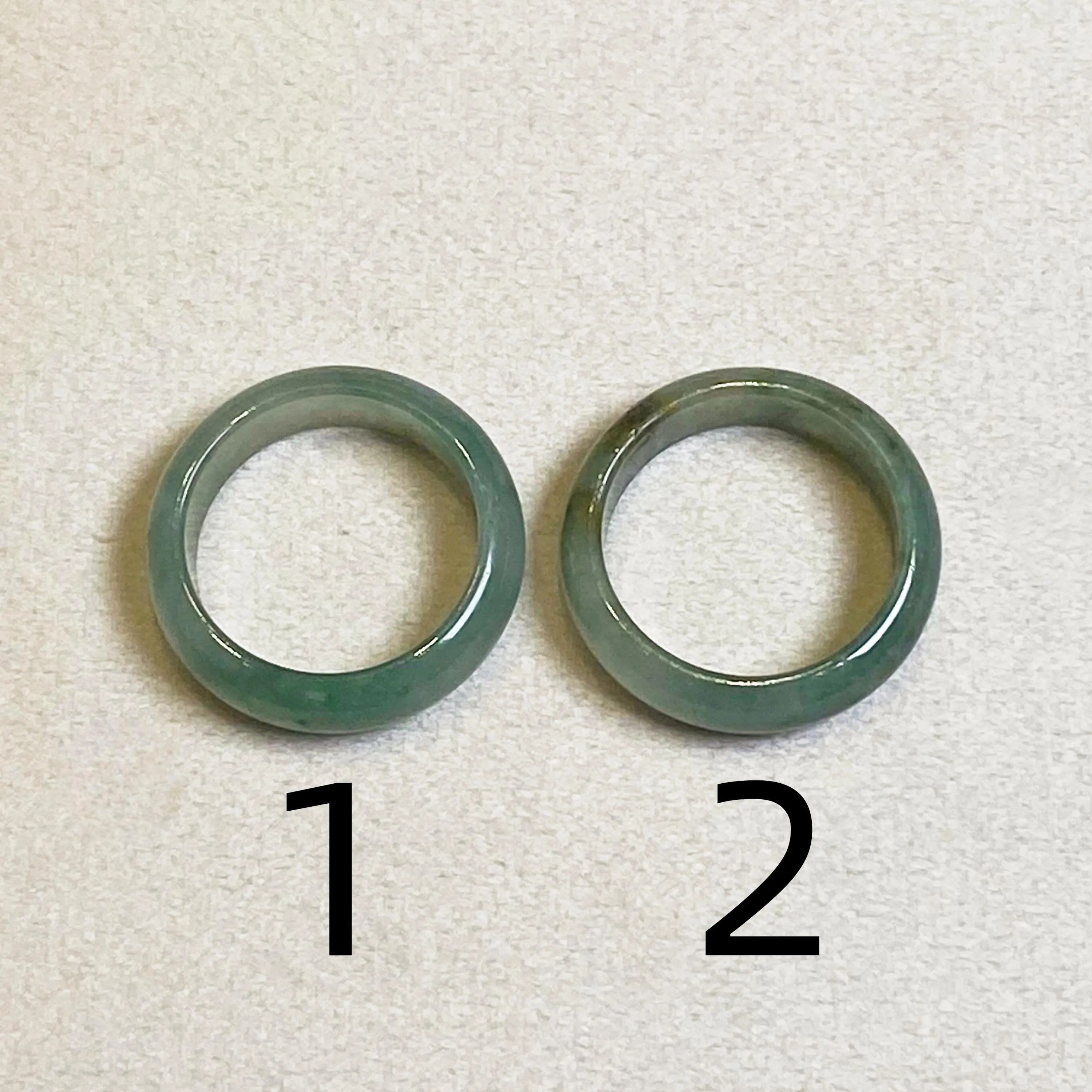 Genuine Green Jade Ring Size 8.5 - Natural Type-A Burmese Jade