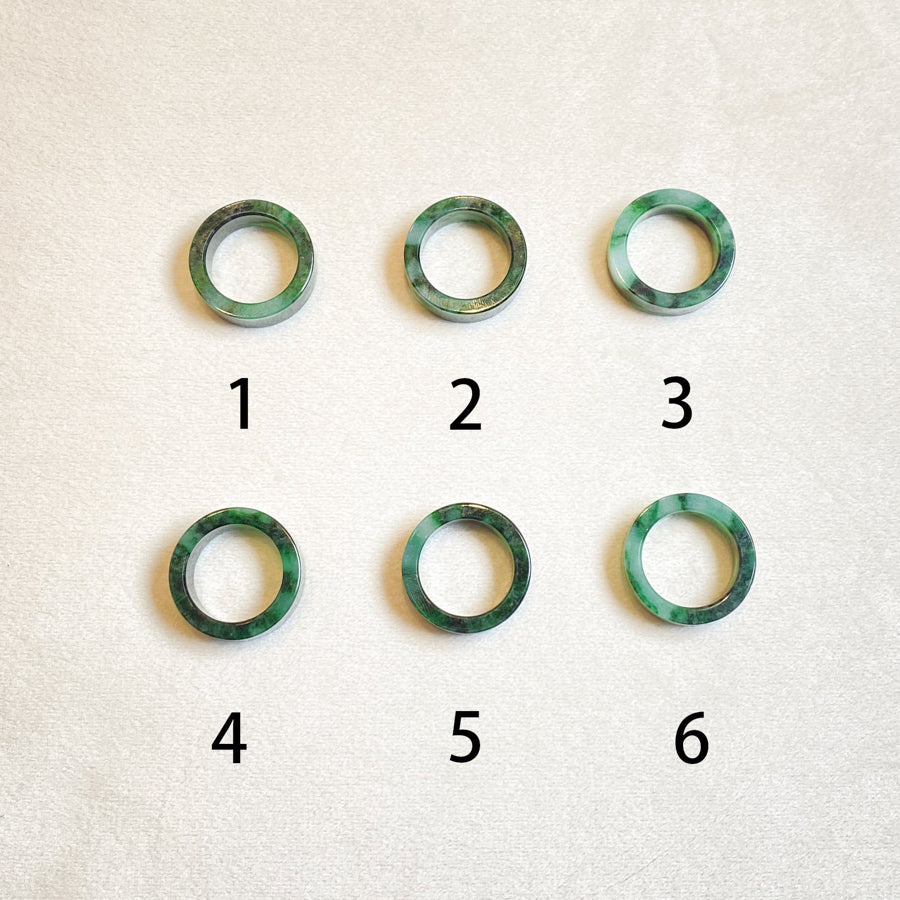 Natural Untreated Type-A Burmese Jadeite Ring | Intense Green Jade | Size US 8.25