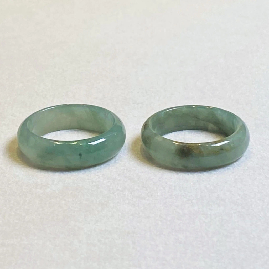 Genuine Green Jade Ring Size 8.5 - Natural Type-A Burmese Jade