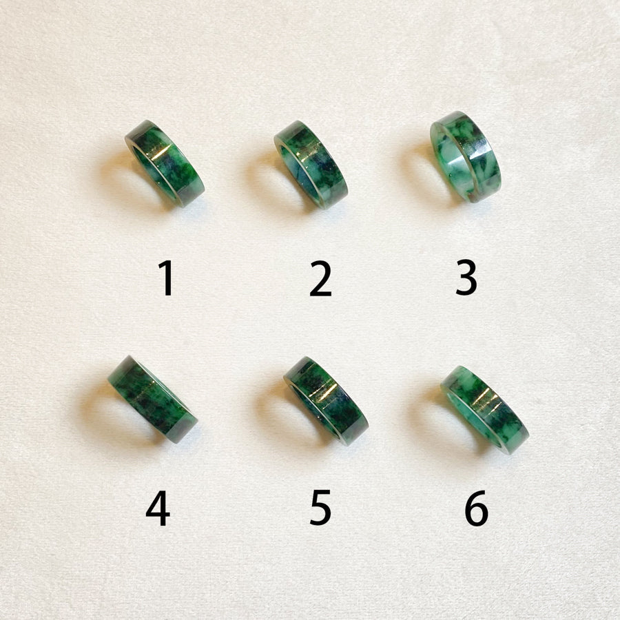 Natural Untreated Type-A Burmese Jadeite Ring | Intense Green Jade | Size US 8.25