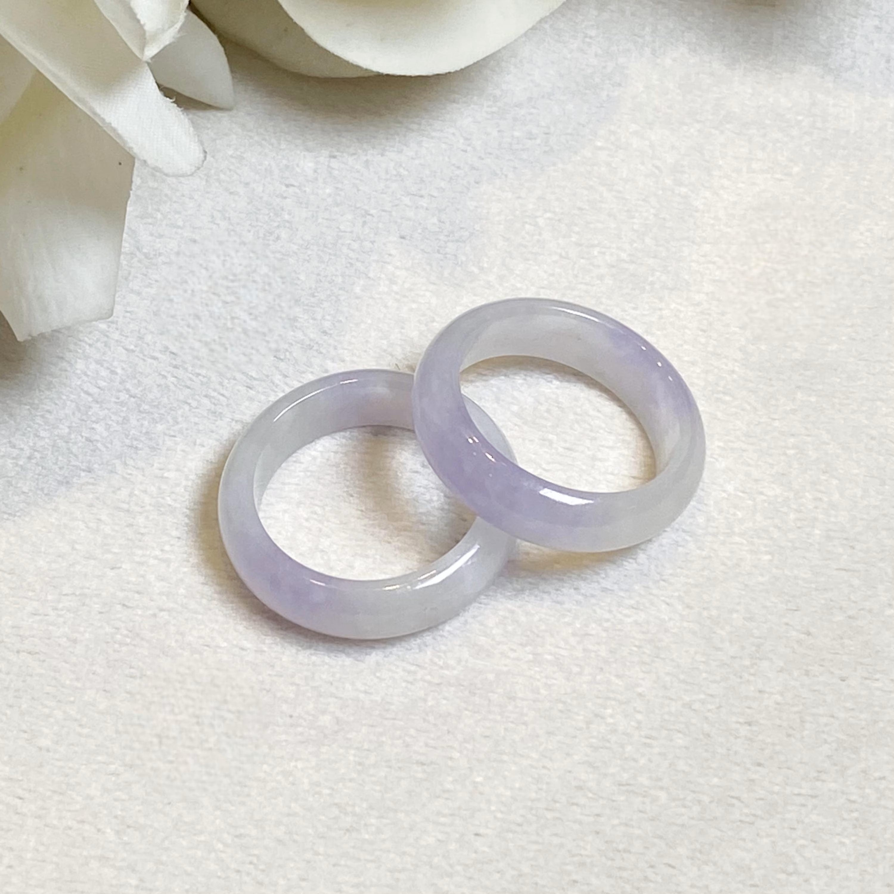 US 8 Gransky Purple Jade Ring - Handcrafted Natural Grade-A Jadeite