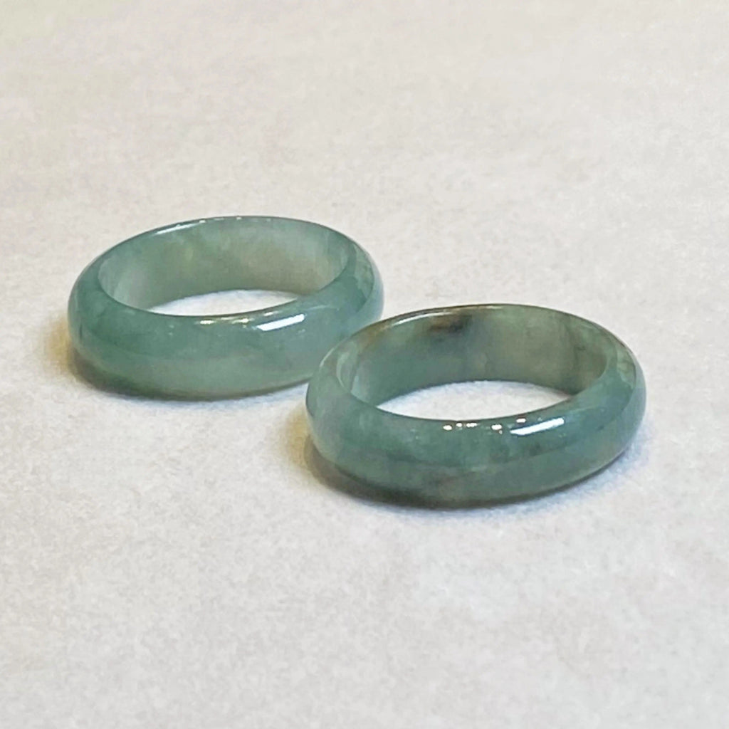 Genuine Green Jade Ring Size 8.5 - Natural Type-A Burmese Jade