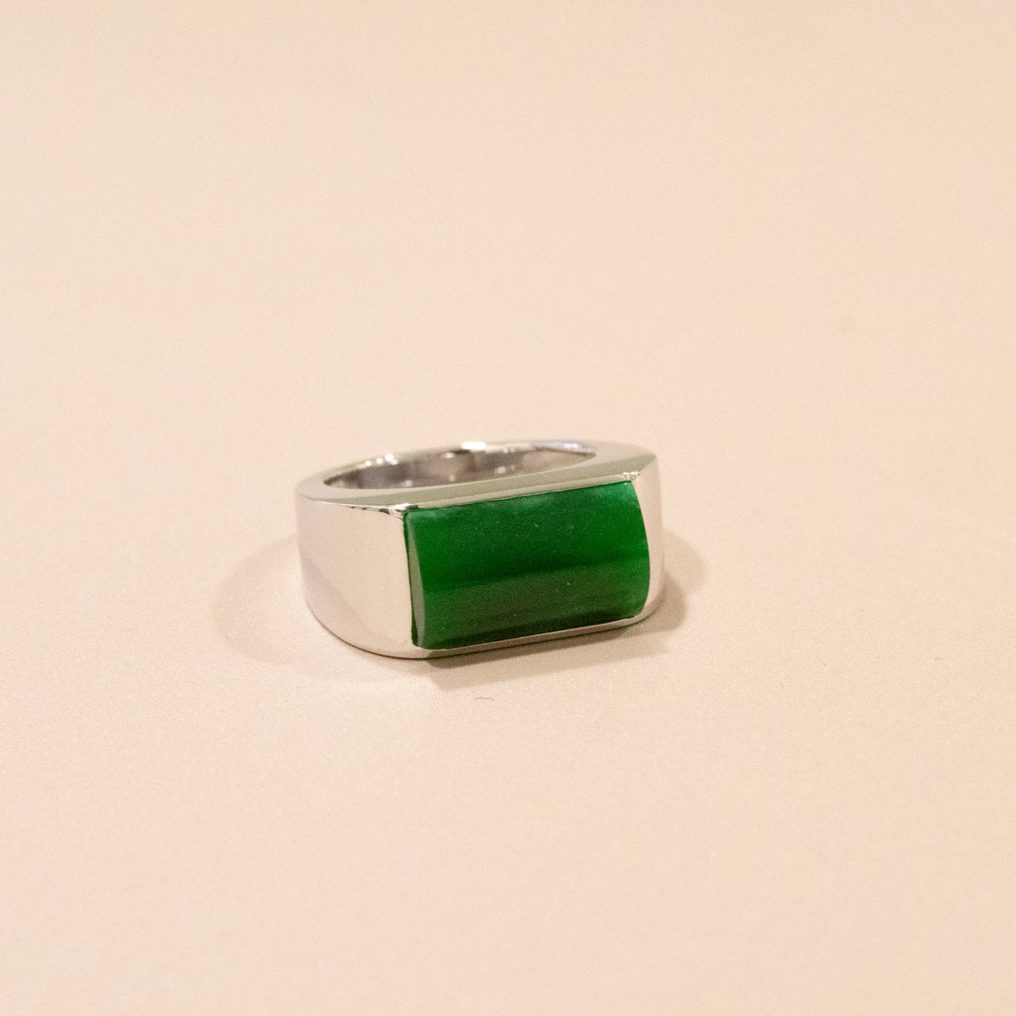GRANSKY X KATHERINE 18K Gold A-Grade Natural Intense Green Jadeite Ring