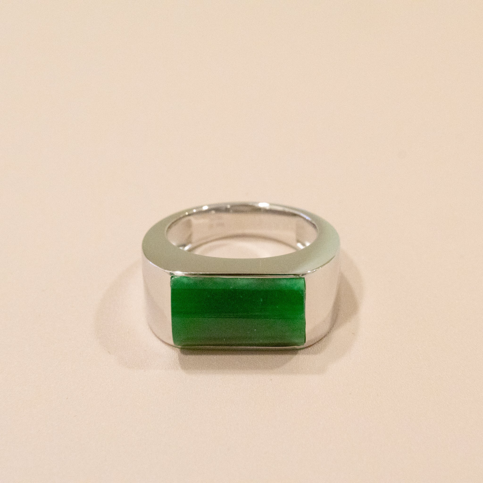 GRANSKY X KATHERINE 18K Gold A-Grade Natural Intense Green Jadeite Ring