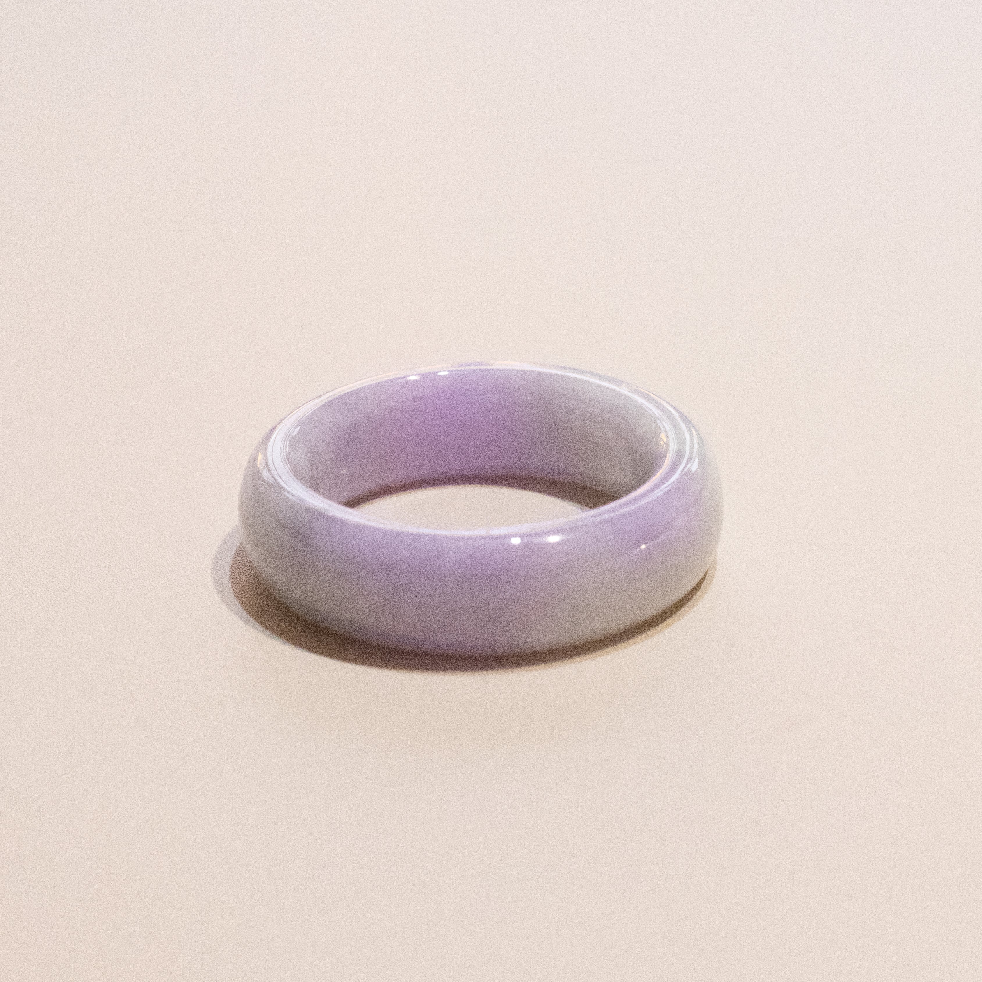 Size US 13 Intense Purple Burmese Jade Ring - Type A Natural Jadeite
