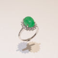 US6.5 Apple Green Jadeite Ring – Natural Untreated Type A Jadeite